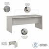 Bush Business Furniture Echo 72W Bow Front Desk in Gray Sand view 4