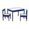 Coin and Coins - Kids Wood Table & Chair Set, Kids Play Table for Picnic, Dining, Outdoor - Art, Craft, Drawing, Painting Activities, Wooden|3 Pieces (Blue), KF4 view 1