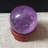 WGPHDW Meditation Home Decor, Purple Cryastal Ball Tansparerant Natural Stones and Minerals Gifts,Natural Crystal (Size : 2.2-2.5) view 1