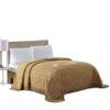Beatrice Home Fashions Medallion Chenille Bedspread, Queen, Gold view 1