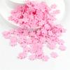 GUAFEIH 100pcs Artificial Flowers Felt Cloth Five-PetalFlower Embossing Fake Flower for Wedding Home Decor DIY Scrapbooking Wreath Lore (Pink) view 2