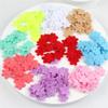 GUAFEIH 100pcs Artificial Flowers Felt Cloth Five-PetalFlower Embossing Fake Flower for Wedding Home Decor DIY Scrapbooking Wreath Lore (Pink) view 3