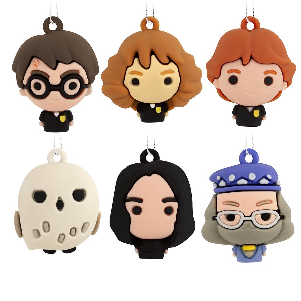 Hallmark Harry Potter and Friends Mini Christmas Ornaments, Shatterproof, Set of 6