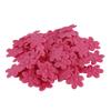 GUAFEIH 100pcs Artificial Flowers Felt Cloth Five-PetalFlower Embossing Fake Flower for Wedding Home Decor DIY Scrapbooking Wreath Lore (Rose Red) view 1