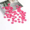 GUAFEIH 100pcs Artificial Flowers Felt Cloth Five-PetalFlower Embossing Fake Flower for Wedding Home Decor DIY Scrapbooking Wreath Lore (Rose Red) view 2