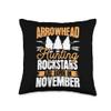 Arrowhead Hunting Rockstars Are Born In November Birthday Throw Pillow view 1