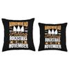 Arrowhead Hunting Rockstars Are Born In November Birthday Throw Pillow view 3
