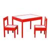Coin and Coins - Kids Wood Table & Chair Set, Kids Play Table for Picnic, Dining, Outdoor - Art, Craft, Drawing, Painting Activities, Wooden|3 Pieces (RED) (KF4) view 1