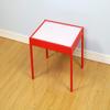 Coin and Coins - Kids Wood Table & Chair Set, Kids Play Table for Picnic, Dining, Outdoor - Art, Craft, Drawing, Painting Activities, Wooden|3 Pieces (RED) (KF4) view 3