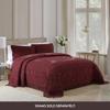 Beatrice Home Fashions Medallion Chenille Bedspread, Twin, Burgundy view 3