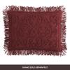 Beatrice Home Fashions Medallion Chenille Bedspread, Twin, Burgundy view 4