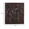Ancient Egyptian Art Wall Relief Queen Nefertari being Led by Isis black heavy stone made in Egypt. view 4