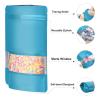 120pcs 4"x6" Mylar Bags for Food Storage,Smell Proof Bag with Matte Window Resealable Food Storage Bags for Small Business, Stand-up Foil Pouch Packaging Freeze Dried Candy Bag(Blue) view 3