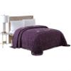 Beatrice Home Fashions Medallion Chenille Bedspread, Twin, Eggplant view 1