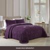 Beatrice Home Fashions Medallion Chenille Bedspread, Twin, Eggplant view 3