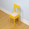 Coin and Coins - Kids Wood Table & Chair Set, Kids Play Table for Picnic, Dining, Outdoor - Art, Craft, Drawing, Painting Activities, Wooden|3 Pieces (Yellow), KF4 view 3