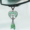 DUQGUHO Green Aventurine Crystal Rearview Mirror Hanging Ornament - Heart Shape Hippie Boho Car Accessory - Spiritual Decorations view 1