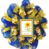 Send Love to Ukraine Handmade Deco Mesh Wreath. Available in 24 inch and 28 inch diameters view 1