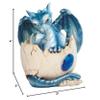 ICE ARMOR 4"H Fantasy September Birthstone Blue Dragon Baby Hatchling in Egg Figurine - Exquisitely Detailed Mythical Dragon Figurine Sculpture, Hand painted Collectible Statue for Fantasy Enthusiasts view 2
