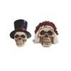 ICE ARMOR 2-Piece Skull Head Groom and Bride 6" H Statue Fantasy Decoration Figurine Set view 1