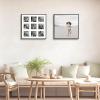 Frametory - 16x16 Aluminum Collage Picture Frame - Display 4x4 Pictures with 9 Openings Mat - Real Glass Front - Horizontal/Vertical Wall Mount - Black 1 Pack view 2