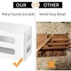 MKO Key Holder for Wall, 12.2In Mail Organizer Holder with Shelf, Metal Key Rack Adhesive Wall Mount, White view 2