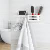 MKO Key Holder for Wall, 12.2In Mail Organizer Holder with Shelf, Metal Key Rack Adhesive Wall Mount, White view 4