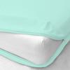 DNG Creations 100% Egyptian Cotton Zipper Mattress Cover, 1000 Thread Counts, 6 Inch Deep Pocket King Size, Solid Aqua Blue Zipper Around The Mattress view 2