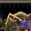 MULTI-SPARKING Christmas Icicle Lights Outdoor 58Ft 640 LED Warm White Icicle Christams Lights 120 Drops 8 Modes Icicle String Lights for Wedding Party Eaves Christmas Decorations view 1