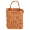 MAGICLULU Woven Plastic Flower Basket Wall-mounted Storage Organizer Hanging Design for Kitchen and Living Imitation Rattan Style for Elegant Decor view 1