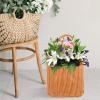 MAGICLULU Woven Plastic Flower Basket Wall-mounted Storage Organizer Hanging Design for Kitchen and Living Imitation Rattan Style for Elegant Decor view 2