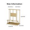 LCYDMJ Umbrella Rack Gold Metal Umbrella Stand, Large Capacity Umbrella Holder, Umbrella Bucket for Hotel Bank Supermarket, Robust and Durable (Size : 48x28x60cm) view 2