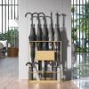 LCYDMJ Umbrella Rack Gold Metal Umbrella Stand, Large Capacity Umbrella Holder, Umbrella Bucket for Hotel Bank Supermarket, Robust and Durable (Size : 48x28x60cm) view 3