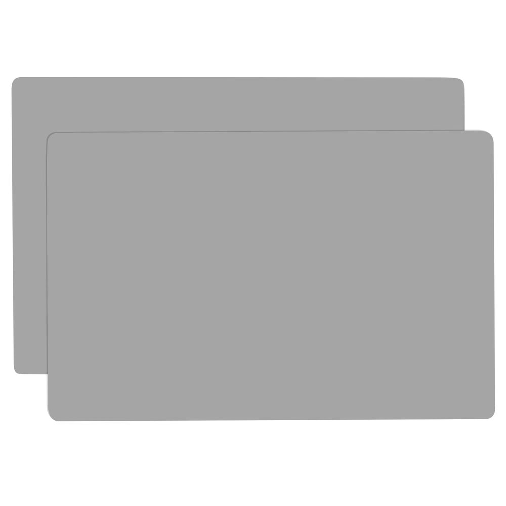 2 Pack Silicone Mats for Kitchen Counter, Treerit 23.62" x 15.75" Thick Large Silicone Mat, Nonskid Heat Resistant Countertop Protector, Easy to Clean, Gray