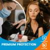 ANBOOSN Rubber Gloves - ISO 13485 - Protect animals and Staff - Durable, Latex-free and Eco-friendly For Pet Care Professionals, Wildlife centers, and Zoos - Small, Black of 100 Pcs view 3