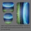 Jayden Madge 4PCS Sports Shower Curtain Set, American Football Stadium Arena 50 Yard Line Championship Sports Bathroom Decor for Men Teenage Boys, Fabric Shower Curtain, Non-slip Bath Mat, Green Field view 4