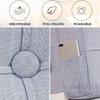 ZZYK Headboard Upholstered King Bed Back BedHead Cushion Large Backrest Solid Color Button Soft Case Home Bedroom Waist Pad Bed Soft Pillow Bed Cushion,Orange,47.2"/120cm(Full) view 3