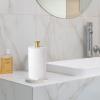 Paper Towel Holder Countertop, Standing Paper Towel Roll Holder for Kitchen Bathroom, with Weighted Marble Base for One-Handed Operation (Gold), Gold Paper Towel Holder, Marble view 4