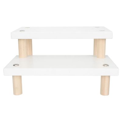 Cabilock Stable and Practical Tiered Shelf Display Peg Board Display Stand Easy Install