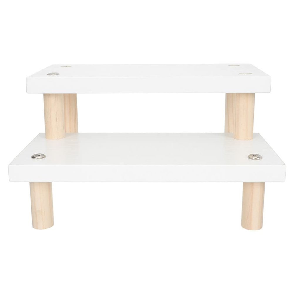 Cabilock Stable and Practical Tiered Shelf Display Peg Board Display Stand Easy Install