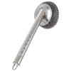 Cabilock 1pc Sturdy Stainless Steel Pot Brush Long Handle for Dishwashing and Kitchen Cleaning Steel Wire Ball Scrubber for Pans and Woks view 3