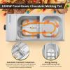 Dyna-Living Chocolate Melting Pot 2-Tanks Commercial Chocolate Tempering Machine Chocolate Tempering Pot 1000W Electric Chocolate Melter Pot Chocolate Warmer for Milk Coffee Cheese view 4