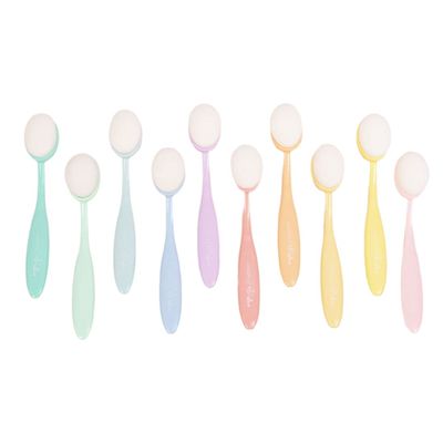 Craftelier - Set of 10 Ink Blending Brushes to Create Gradients and Using with Stencils | Soft Bristles and Comfortable, Easy to Use Handle | Dimensions Approx. 15,5 x 2,5 cm - 10 Pastel Colours