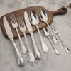 48-piece Silverware Set for 12, Retro Royal Palace Style Stainless Steel Flatware Cutlery Serving Utensils, Eating Tableware for Home Kitchen Hotel Restaurant, Mirror Polished view 2