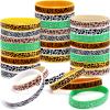 MagiRita Safari Animal Print Rubber Bracelets 24 Pack Leopard Cow Tiger Print Wristband Jungle Party Favors Zoo Wild Birthday Party Goodie Gifts Bags Decor for Shower Class Rewards view 1