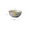 4-Piece 4.5inch Bowls Japanese Style Porcelain Cereal Bowl Dessert Bowl Rice Bowl 11.5 * 6.2cm300ML Service For 4 (Color : A) view 2