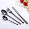 Black Silverware Set 24 Pieces Stainless Steel Flatware Cutlery Tableware Set Service for 6, Eating Tableware for Home Kitchen Hotel Restaurant Include Fork Knife Spoon,Mirror Polished view 1