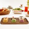 16" x 8" Large Wooden Serving Tray for Decor Party Charcuterie Boards Rectangular Acacia Wood Dessert Platters Rectangle Cake Dessert Plates Food Cheese Platter Board Snack Kitchen Dishes Tray view 2