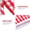 2Pcs Oven Mitts for Play Kitchen, Anti- Scald Gloves Microwave Oven Gloves Kitchen Mitts for Safe Baking Cooking (Red Checkered) view 4
