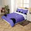 Feelyou Eyelash Bedding Set Luxury Bling Purple Comforter Cover for Girls Girly Priness Style Duvet Cover Bling Shiny Bedspread Cover Fairy Dreamy Queen Bedclothes Zipper view 2